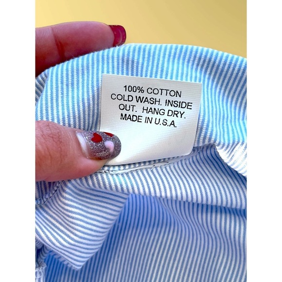 VTG Lauriejo Designs Sailor Strips Hand Painted Lions Novelty Blouse Women's XL - Picture 4 of 12